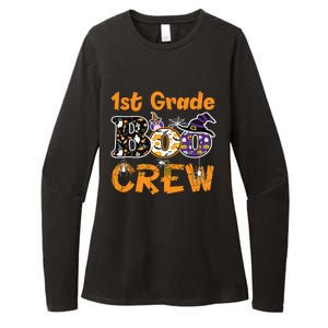 1st Grade Boo Crew Funny Halloween Costume Teacher Student Womens CVC Long Sleeve Shirt