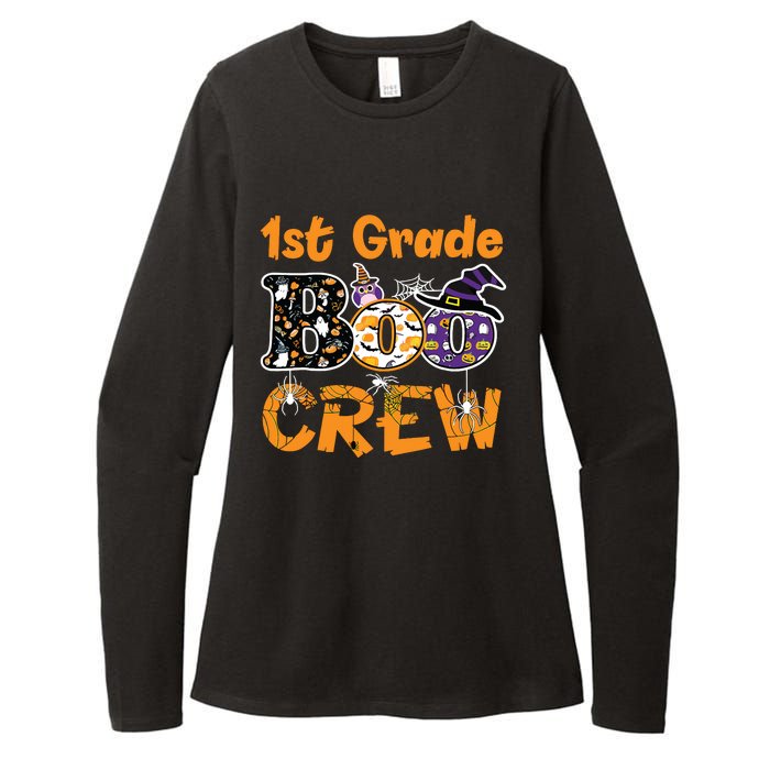 1st Grade Boo Crew Funny Halloween Costume Teacher Student Womens CVC Long Sleeve Shirt