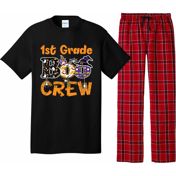 1st Grade Boo Crew Funny Halloween Costume Teacher Student Pajama Set