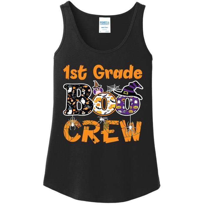 1st Grade Boo Crew Funny Halloween Costume Teacher Student Ladies Essential Tank