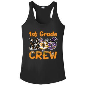 1st Grade Boo Crew Funny Halloween Costume Teacher Student Ladies PosiCharge Competitor Racerback Tank