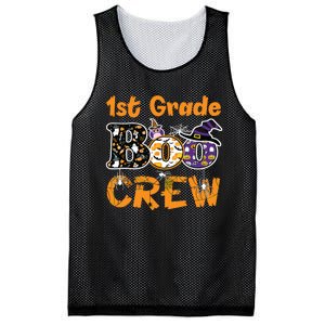 1st Grade Boo Crew Funny Halloween Costume Teacher Student Mesh Reversible Basketball Jersey Tank