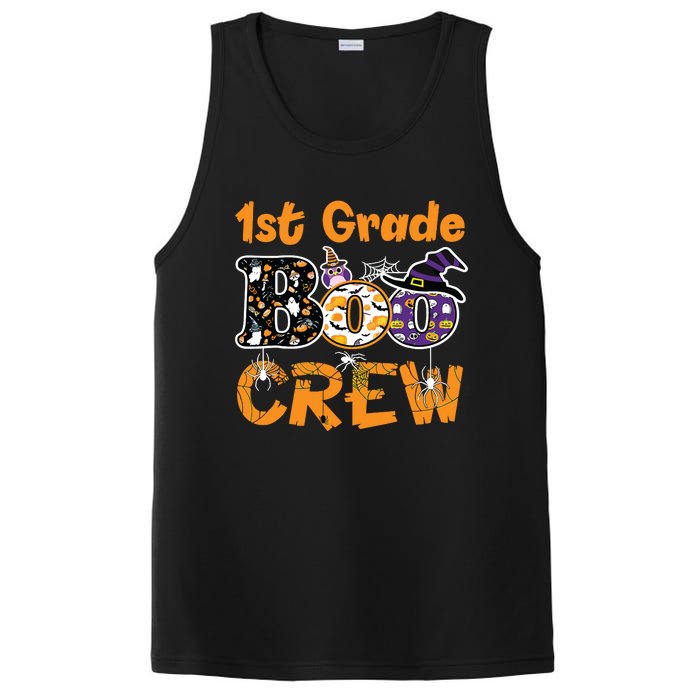 1st Grade Boo Crew Funny Halloween Costume Teacher Student PosiCharge Competitor Tank