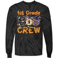 1st Grade Boo Crew Funny Halloween Costume Teacher Student Tie-Dye Long Sleeve Shirt