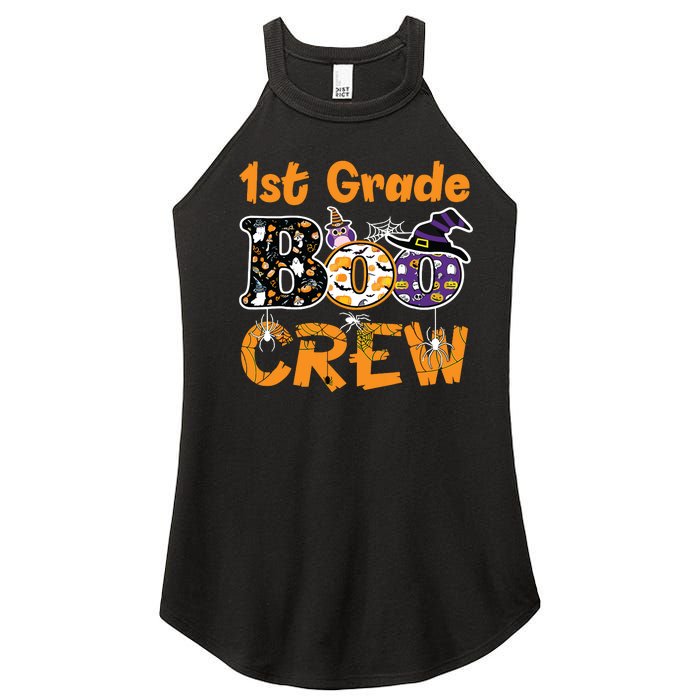 1st Grade Boo Crew Funny Halloween Costume Teacher Student Women's Perfect Tri Rocker Tank