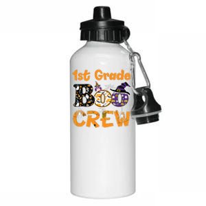 1st Grade Boo Crew Funny Halloween Costume Teacher Student Aluminum Water Bottle