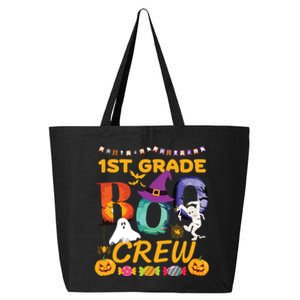 1st Grade Boo Crew Ghost Pumpkin Halloween Teacher Student 25L Jumbo Tote