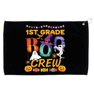 1st Grade Boo Crew Ghost Pumpkin Halloween Teacher Student Grommeted Golf Towel