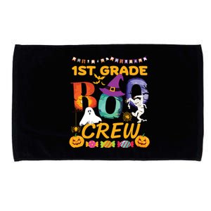 1st Grade Boo Crew Ghost Pumpkin Halloween Teacher Student Microfiber Hand Towel