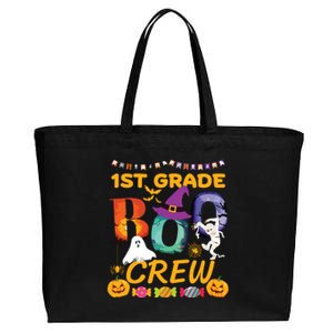 1st Grade Boo Crew Ghost Pumpkin Halloween Teacher Student Cotton Canvas Jumbo Tote