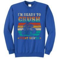 1st Grade Back To School Crush First Grade Monster Truck Boy Cute Gift Sweatshirt