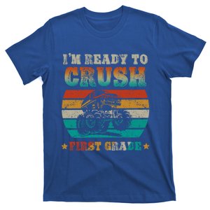 1st Grade Back To School Crush First Grade Monster Truck Boy Cute Gift T-Shirt