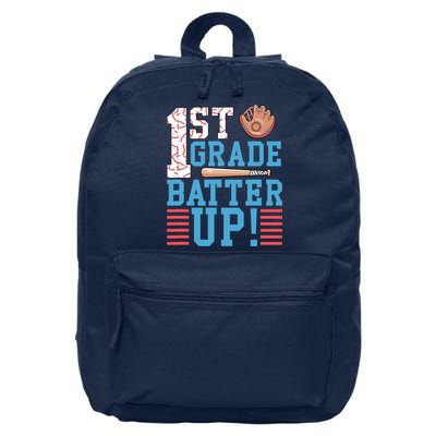 1st Grade Back To School 1st Grade Batter Up Baseball 16 in Basic Backpack