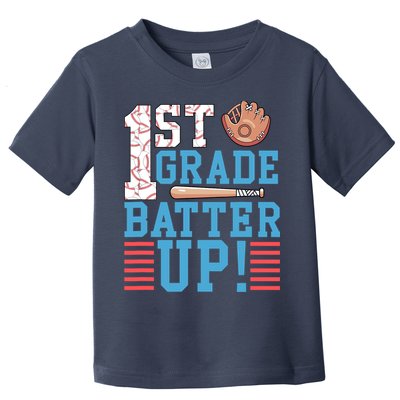 1st Grade Back To School 1st Grade Batter Up Baseball Toddler T-Shirt