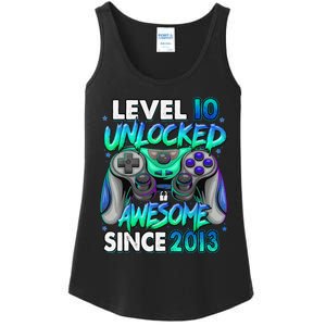 10th Gaming Birthday gift Level 10 Unlocked Awesome Video Game 2013 Birthday Ladies Essential Tank