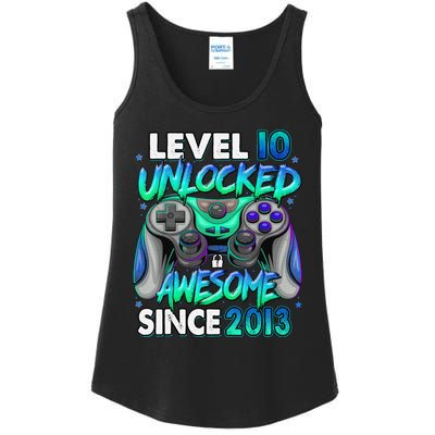 10th Gaming Birthday gift Level 10 Unlocked Awesome Video Game 2013 Birthday Ladies Essential Tank