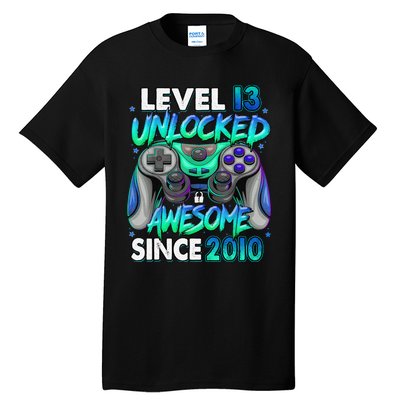 13rd Gaming Birthday gift Level 13 Unlocked Awesome Video Game 2010 Birthday Tall T-Shirt