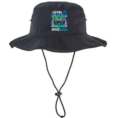 15th Gaming Birthday gift Level 15 Unlocked Awesome Video Game 2008 Birthday Legacy Cool Fit Booney Bucket Hat