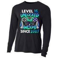 16th Gaming Birthday gift Level 16 Unlocked Awesome Video Game 2007 Birthday Cooling Performance Long Sleeve Crew