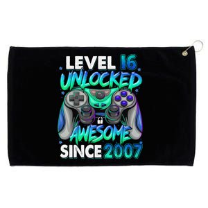 16th Gaming Birthday gift Level 16 Unlocked Awesome Video Game 2007 Birthday Grommeted Golf Towel