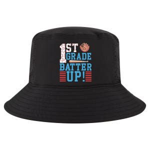 1st Grade Back To School 1st Grade Batter Up Baseball Cool Comfort Performance Bucket Hat