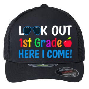 1st Grade Boy Girl Look out 1st Grade Here I Come Flexfit Unipanel Trucker Cap