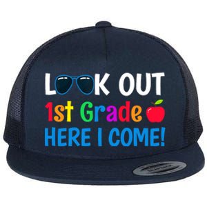 1st Grade Boy Girl Look out 1st Grade Here I Come Flat Bill Trucker Hat