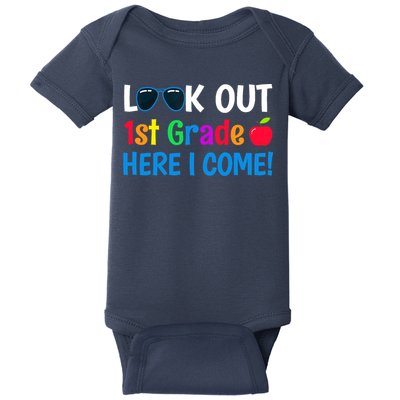 1st Grade Boy Girl Look out 1st Grade Here I Come Baby Bodysuit
