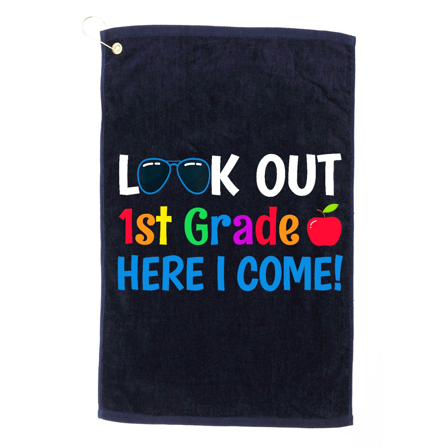 1st Grade Boy Girl Look out 1st Grade Here I Come Golf Towel