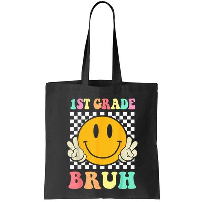 1st Grade Bruh Hippie Smile Face Back To School Teacher Kid Bag