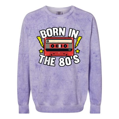 1980 Generation Cassette Retro Party Costume 80S Bro 80S Colorblast Crewneck Sweatshirt