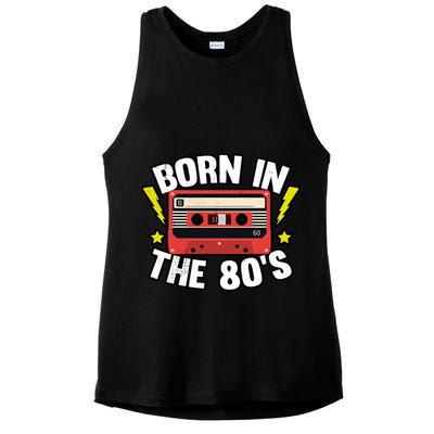 1980 Generation Cassette Retro Party Costume 80S Bro 80S Ladies PosiCharge Tri-Blend Wicking Tank
