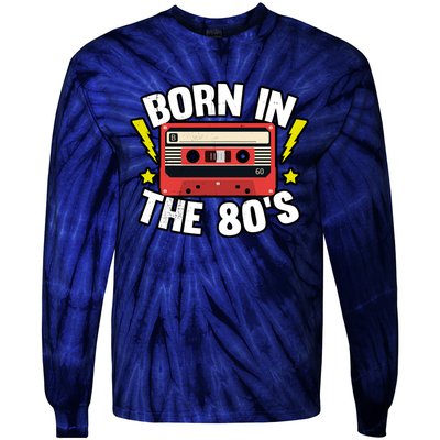 1980 Generation Cassette Retro Party Costume 80S Bro 80S Tie-Dye Long Sleeve Shirt