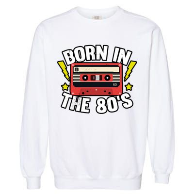 1980 Generation Cassette Retro Party Costume 80S Bro 80S Garment-Dyed Sweatshirt