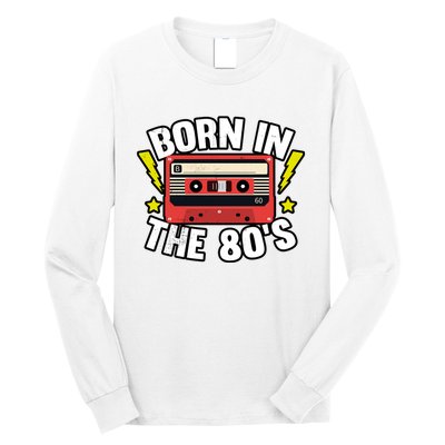 1980 Generation Cassette Retro Party Costume 80S Bro 80S Long Sleeve Shirt