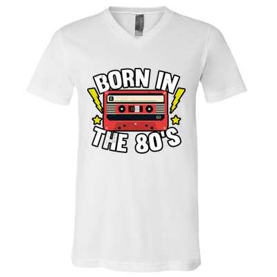 1980 Generation Cassette Retro Party Costume 80S Bro 80S V-Neck T-Shirt