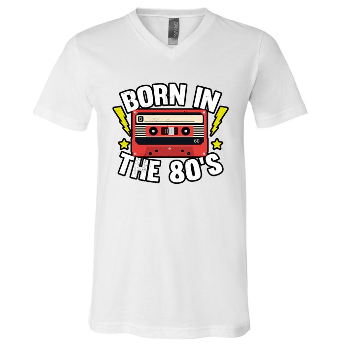 1980 Generation Cassette Retro Party Costume 80S Bro 80S V-Neck T-Shirt