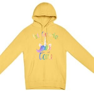 1St Grade Corn First Grade Teacher Unicorn Back To School Gift Premium Pullover Hoodie