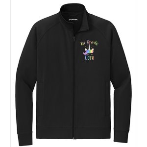 1St Grade Corn First Grade Teacher Unicorn Back To School Gift Stretch Full-Zip Cadet Jacket