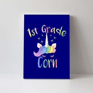 1St Grade Corn First Grade Teacher Unicorn Back To School Gift Canvas