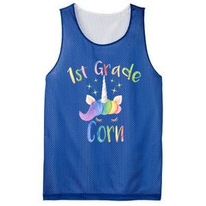 1St Grade Corn First Grade Teacher Unicorn Back To School Gift Mesh Reversible Basketball Jersey Tank