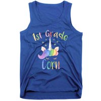 1St Grade Corn First Grade Teacher Unicorn Back To School Gift Tank Top