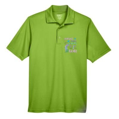 1st Grade Cute Mermaid Frist Day Back To School Men's Origin Performance Pique Polo