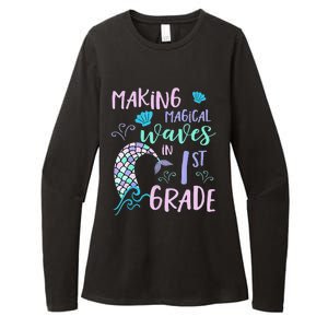 1st Grade Cute Mermaid Frist Day Back To School Womens CVC Long Sleeve Shirt