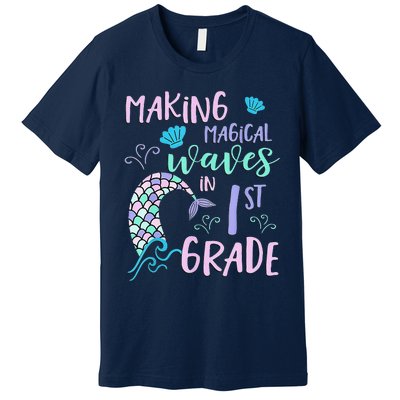 1st Grade Cute Mermaid Frist Day Back To School Premium T-Shirt