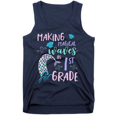 1st Grade Cute Mermaid Frist Day Back To School Tank Top