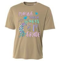 1st Grade Cute Mermaid Frist Day Back To School Cooling Performance Crew T-Shirt