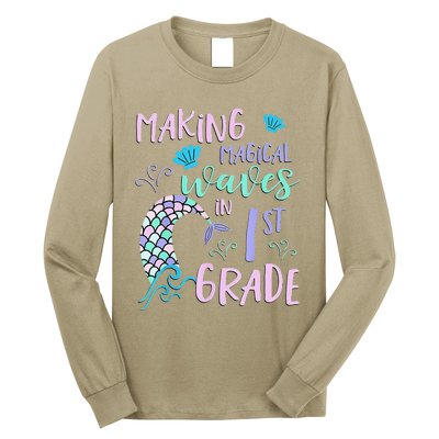 1st Grade Cute Mermaid Frist Day Back To School Long Sleeve Shirt