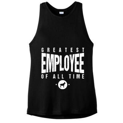 1 Greatest Employee Of All Time Employee 1 Employee Goat Ladies PosiCharge Tri-Blend Wicking Tank