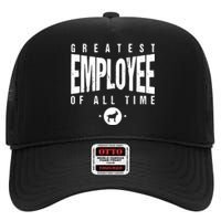 1 Greatest Employee Of All Time Employee 1 Employee Goat High Crown Mesh Back Trucker Hat